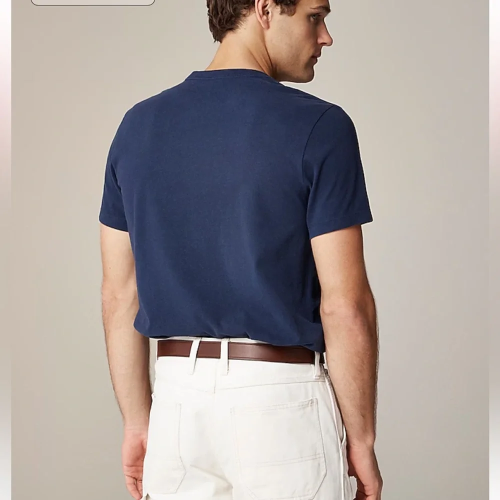 J.Crew washed navy blue short sleeve cotton T-shirt Size L